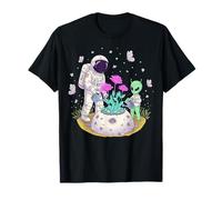 Cottagecore Alien and Astronaut Lunar Garden At The Moon Camiseta