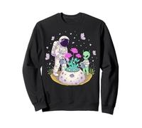Cottagecore Alien and Astronaut Lunar Garden At The Moon Sudadera