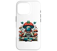 Cottagecore Astronaut Frog Hongo, Vintage Aesthetic Space Carcasa para iPhone 16 Pro