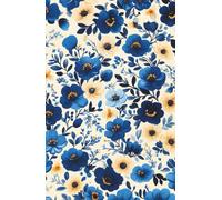 Cottagecore blue and yellow floral notebook:: Everyday notes and doodles