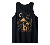 Cottagecore boho iluminado por la luna Bosque Setas Botánico Camiseta sin Mangas