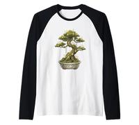 Cottagecore Bonsái Árbol Kodama Spirits Arte de jardín japonés Camiseta Manga Raglan