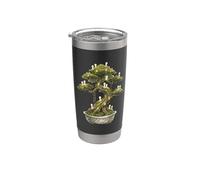 Cottagecore Bonsái Árbol Kodama Spirits Arte de jardín japonés Vaso térmico de acero inoxidable de doble pared