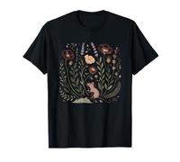 Cottagecore Butterfly Flor Silvestre Prado Pastoral Vintage Camiseta