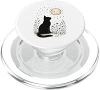 Cottagecore Cat, flores silvestres, pradera, luna, estrellas centelleantes PopSockets PopGrip para MagSafe
