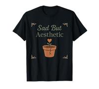 Cottagecore Chica triste Acogedora Salud mental Rana Seta Humor Camiseta
