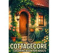 Cottagecore Coloring Book for Adults: Cozy Cottages, Vintage Interiors, Country Gardens and Cute Everyday Scenes for Relaxation and Stress Relief