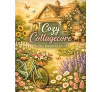 Cottagecore Coloring Book for Adults: Cozy Floral Scenes: 35 Charming Country Scenes with Wildflowers, Rustic Cottages, Mushrooms & Garden Life - One-Sided Pages for Relaxation and Mindful Creativity