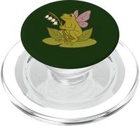 Cottagecore Fairy Frog and Lilly of The Valley Flower PopSockets PopGrip para MagSafe