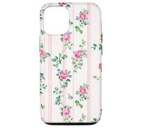 Cottagecore Floral Charm Romantic Pink Roses Carcasa para iPhone 12/12 Pro