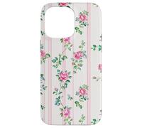 Cottagecore Floral Charm Romantic Pink Roses Carcasa para iPhone 14 Pro Max