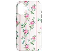 Cottagecore Floral Charm Romantic Pink Roses Carcasa para iPhone 16