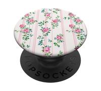 Cottagecore Floral Charm Romantic Pink Roses PopSockets PopGrip Adhesivo