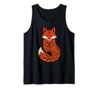 Cottagecore Floral Fox Folk, Art, Nature Woodland Animal BOH Camiseta sin Mangas