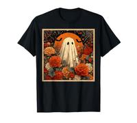 Cottagecore - Flores Fantasmas de otoño con Luna Llena de Cosecha Camiseta