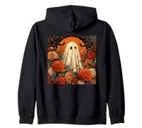 Cottagecore - Flores Fantasmas de otoño con Luna Llena de Cosecha Sudadera con Capucha