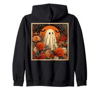 Cottagecore - Flores Fantasmas de otoño con Luna Llena de Cosecha Sudadera con Capucha