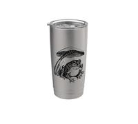 Cottagecore Frog and Mushroom Vintage Aesthetics Vaso térmico de acero inoxidable de doble pared