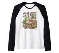 Cottagecore Frog Baker Cute Mushroom Cake Baking Pastelero Chef Camiseta Manga Raglan