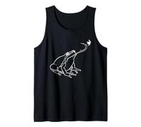 Cottagecore Frog Goblincore Line Art atrapa libélula Camiseta sin Mangas
