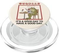 Cottagecore Frog Have A Good Day Cotización Positiva PopSockets PopGrip para MagSafe