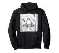 Cottagecore Frog Lover, Cute Frog and Dragonfly Sudadera con Capucha