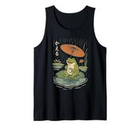 Cottagecore Frog - Paraguas de Lluvia de Arte japonés Kawaii Camiseta sin Mangas