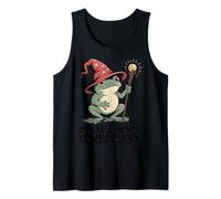 Cottagecore Frog Wizard Off to Commit Tom Foolery Frog Meme Camiseta sin Mangas
