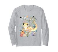 Cottagecore Gekko Halloween Summerween Acuarela Reptil Manga Larga