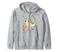 Cottagecore Gekko Halloween Summerween Acuarela Reptil Sudadera con Capucha