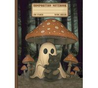 Cottagecore Ghost and Black Cat Lined Journal: Vintage Spooky Mushroom Forest Graphic Notebook for Goth Girls, Nature Lovers, Kids, Teens & Adults