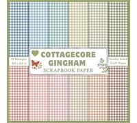 Cottagecore Gingham scrapbook Paper: Decorative double sided cottagecore cozy aesthetic soft vintage country style colored gingham themed pattern ... origami, decoupage, and more DIY crafts