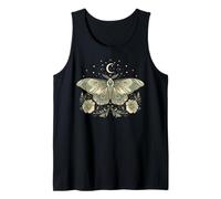 Cottagecore Goblincore Moth & Moon Phases with Flowers Camiseta sin Mangas