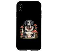 Cottagecore Gran Danés Perro Bebiendo Té Champiñones Fantasía Carcasa para iPhone XS Max