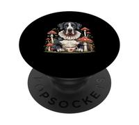 Cottagecore Gran Danés Perro Bebiendo Té Champiñones Fantasía PopSockets PopGrip Adhesivo