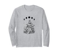 Cottagecore Hada Hada Hada Bruja Estética Seta Rana Luna Bruja Vintage Manga Larga