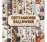 Cottagecore Halloween Scrapbook Paper Craft Pad: 18 Vintage Designs, 36 Double-Side Sheets Printed on 8.5"x8.5" Size Paper. Great For Card Making, ... Collage, Mixed Media, Junk Journal, DIY Etc.