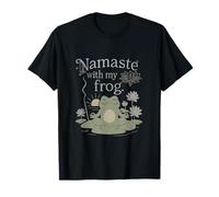 Cottagecore Kawaii Rana Bebiendo Leche Japonesa Diseño Camiseta