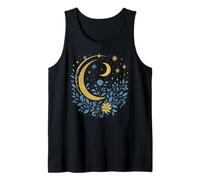 Cottagecore Luna Floral Fases Lunares Flores Estética Camiseta sin Mangas