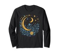 Cottagecore Luna Floral Fases Lunares Flores Estética Manga Larga