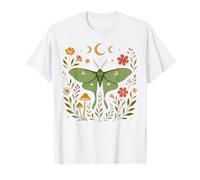 Cottagecore Lunar Moth Butterfly Floral Botanical Fairycore Camiseta