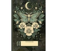 Cottagecore Moth and Moon Journal: Goblincore Butterfly and Flower Aesthetic Notebook - Lined Writing Book for Students, Teachers, Witches, and Nature Lovers