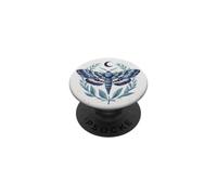 Cottagecore Moth White PopSockets PopGrip Adhesivo