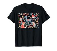 Cottagecore Nordic Hygge Scandinavian Folk Art Christmas Camiseta