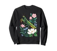 Cottagecore Praying Mantis Botanical Aesthetic Sudadera