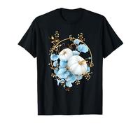 Cottagecore Pumpkin Flowers Leaves Fall Women's Graphic Camiseta