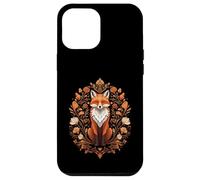 Cottagecore Red Fox Sitting In Floral Nature Wreath Carcasa para iPhone 12 Pro MAX