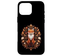 Cottagecore Red Fox Sitting In Floral Nature Wreath Carcasa para iPhone 16 Pro MAX