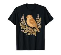 Cottagecore Sparrow on Rosemary Branch with Lavender Art Camiseta