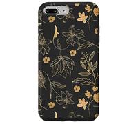 Cottagecore Vintage Garden Black Botanical Floral Flower Carcasa para iPhone 7 Plus/8 Plus
